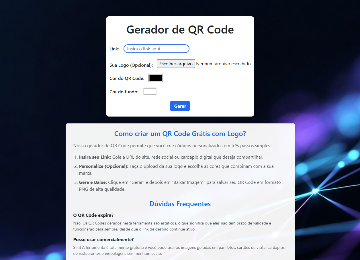 Imagem do projeto: Gerador de QR Code