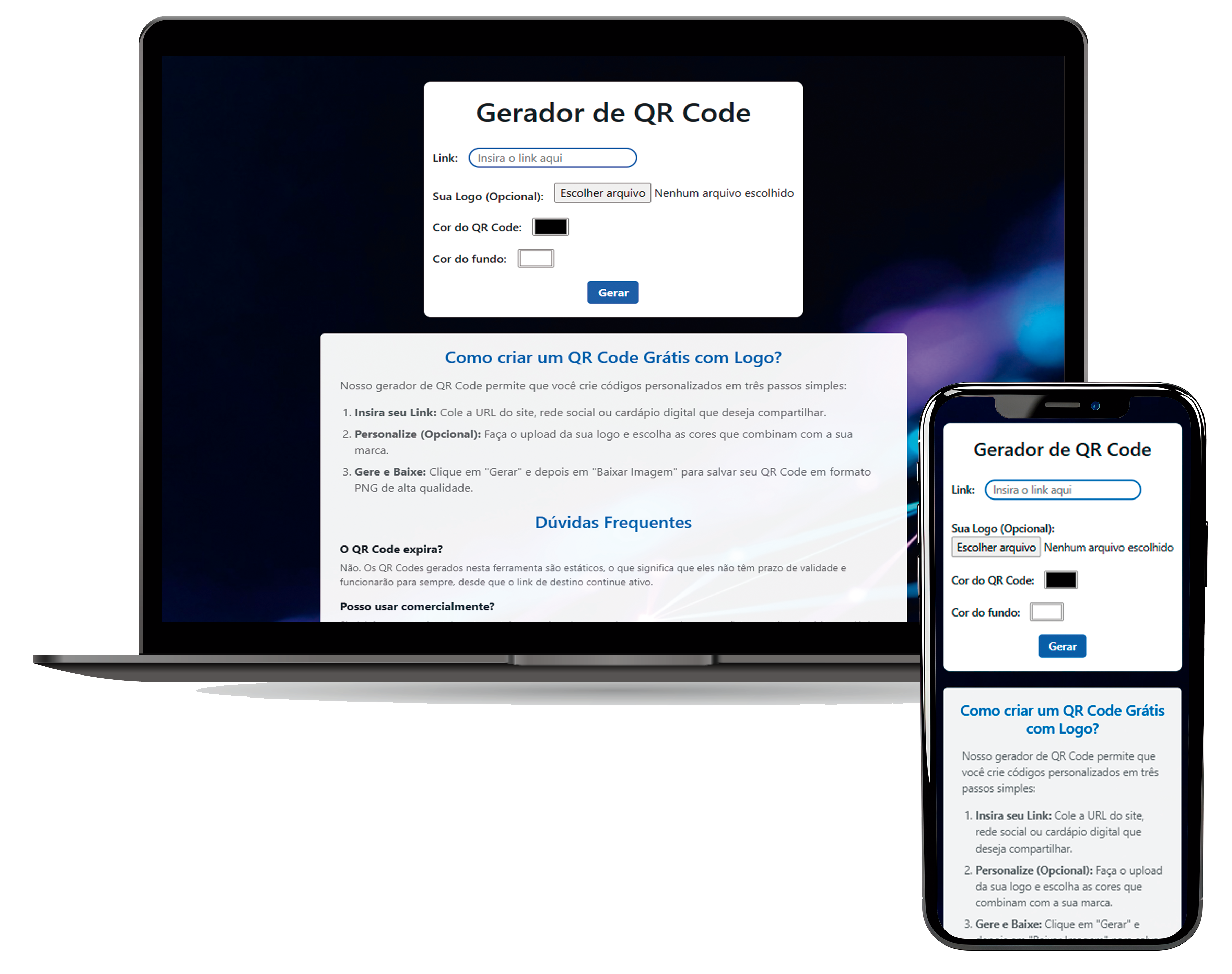 Imagem detalhada do projeto: Gerador de QR Code